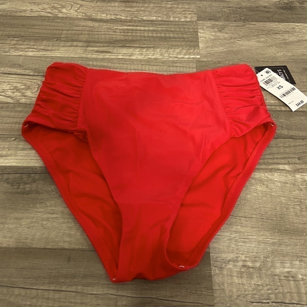 BAR III Bikini Bottom High Waist Paradise Pink XS